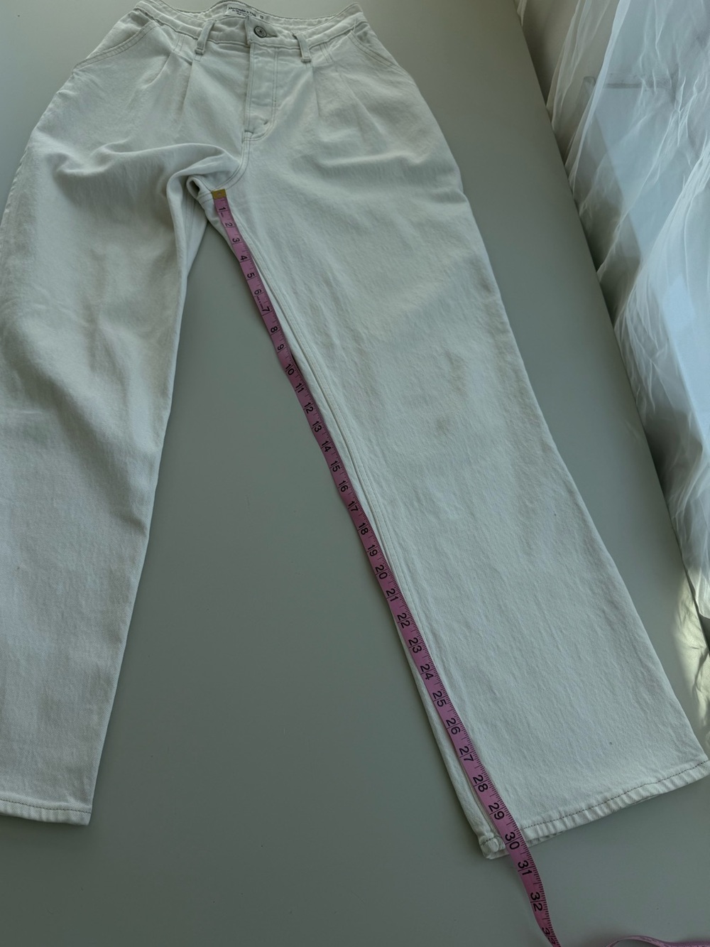 Abercrombie Curve Love 90s Relaxed Pleated Jeans 26 - Picture 8 of 10